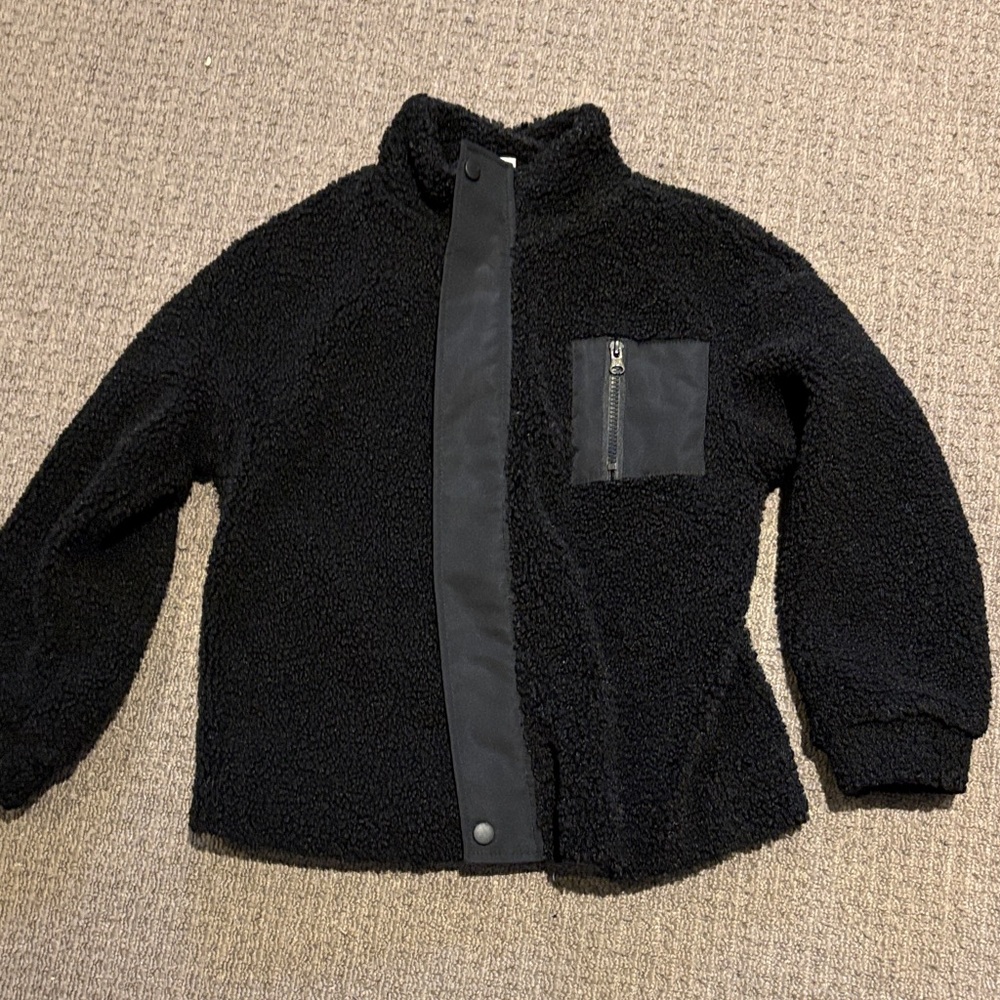 Kids Black Fleece Jacket